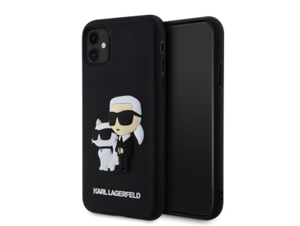 karl lagerfeld 3d rubber karl and choupette zadni kryt pro iphone 11 black ie12099632
