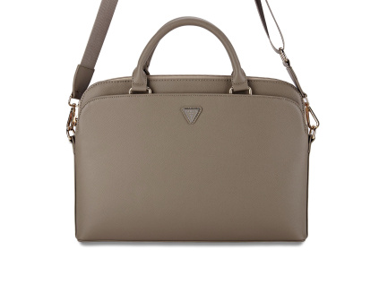 guess pu grained triangle logo taska na notebook 15 16 brown ie13502314