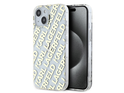 karl lagerfeld iml electroplated repeated logo zadni kryt pro iphone 15 gold ie12861881