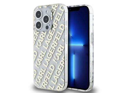karl lagerfeld iml electroplated repeated logo zadni kryt pro iphone 15 pro max gold ie12878684
