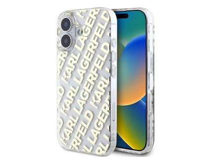 karl lagerfeld iml electroplated repeated logo zadni kryt pro iphone 16 gold ie13198224