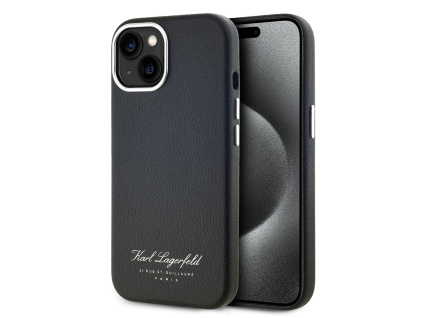 karl lagerfeld grained pu hotel rsg zadni kryt pro iphone 15 black ie12878675