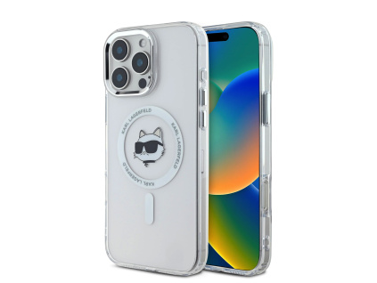 karl lagerfeld iml choupette head metal frame magsafe zadni kryt pro iphone 16 pro max transparent ie13319671