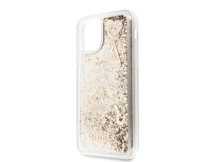 guess glitter hearts zadni kryt pro iphone 11 gold ie2631792