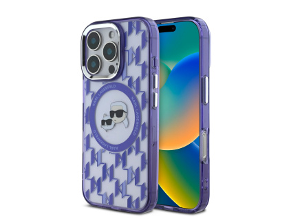 karl lagerfeld iml monogram k ch heads magsafe zadni kryt pro iphone 16 pro purple ie13319674