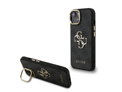 guess pu 4g metal logo stand camera frame zadni kryt pro iphone 13 black ie13999426