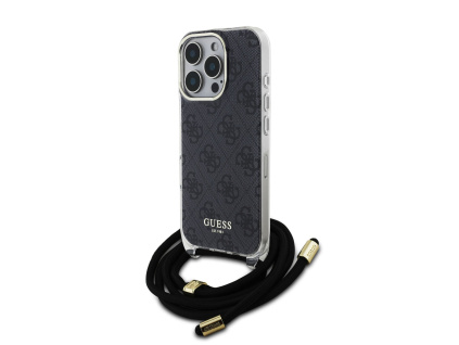 guess iml 4g printed crossbody popruh zadni kryt pro iphone 16 pro black ie13319647