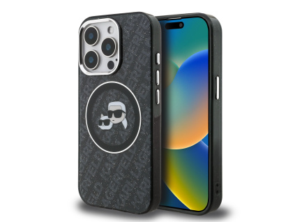 karl lagerfeld iml k ch heads repeated logo magsafe zadni kryt pro iphone 15 pro black ie14183266