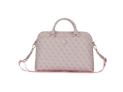guess pu 4g triangle logo taska na notebook 13 14 15 pink ie13725635