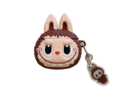 3D Labubu AirPods Case Brown