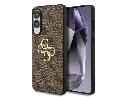 Guess PU 4G Metal Logo Zadní Kryt pro Samsung Galaxy S25 Edge