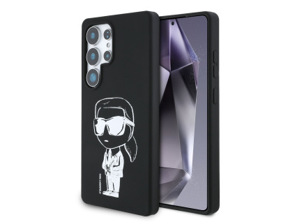 karl lagerfeld liquid silicone graffiti ikonik magsafe zadni kryt pro samsung galaxy s25 ultra black ie14435414