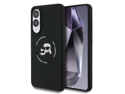 karl lagerfeld liquid silicone double heads magsafe zadni kryt pro samsung galaxy s25 edge black i89113