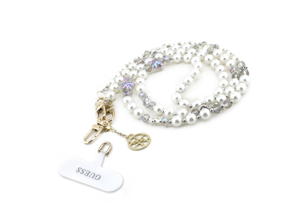 guess crossbody popruh pearl and 4g charm white ie14367493