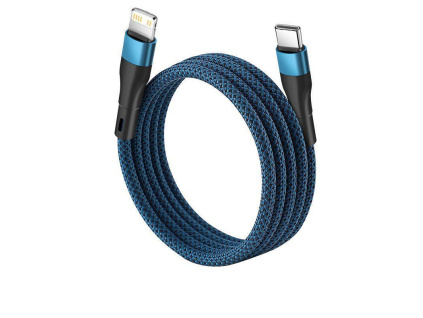 Prémiový magnetický opletený USB-C / Lightning nabíjecí kabel 2m 30W