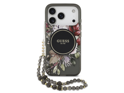 guess iml flowers strap magsafe zadni kryt pro iphone 17 pro black ie14367475