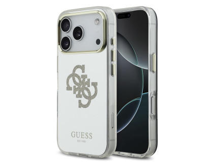 guess pc tpu mirror 4g glitter logo magsafe zadni kryt pro iphone 17 pro gold ie14469074