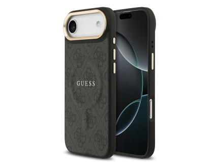 guess pu leather 4g gold frame magsafe zadni kryt pro iphone air black ie14390377