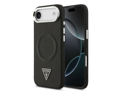 guess pu leather triangle logo magsafe zadni kryt pro iphone air black ie14425543