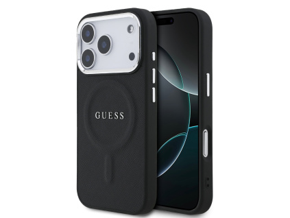 guess pu saffiano magsafe zadni kryt pro iphone 17 pro black ie14280786