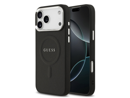 guess pu saffiano magsafe zadni kryt pro iphone 17 pro max black ie14425554