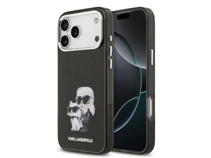 karl lagerfeld iml aquarelle karl and choupette zadni kryt pro iphone 17 pro black ie14425590