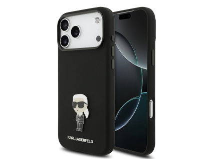 karl lagerfeld liquid silicone metal ikonik zadni kryt pro iphone 17 pro max black ie14491676