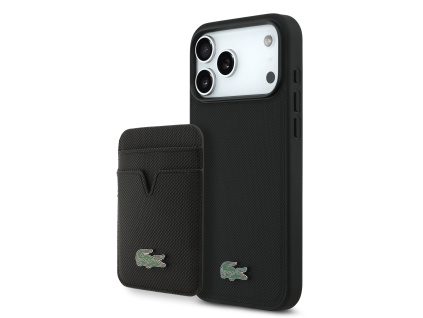 lacoste iconic petit pique magsafe zadni kryt penezenka pro iphone 17 pro max black ie14413292