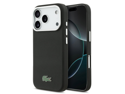 lacoste iconic petit pique metal logo magsafe zadni kryt pro iphone 17 pro black ie14473684