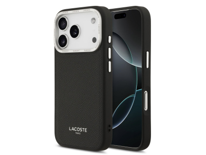 lacoste pu leather champs elysees magsafe zadni kryt pro iphone 17 pro black ie14425580