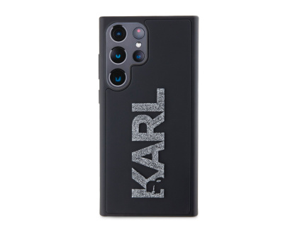 karl lagerfeld 3d rubber glitter logo zadni kryt pro samsung galaxy s24 ultra black 1 big ies14470013