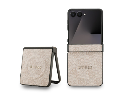 guess pu leather 4g colored ring magnetic zadni kryt pro samsung galaxy z flip 7 pink ie14514078