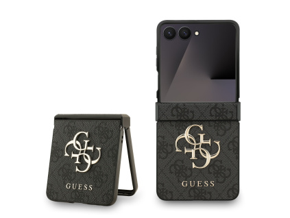 guess pu 4g metal logo zadni kryt pro samsung galaxy z flip 7 grey ie14514073