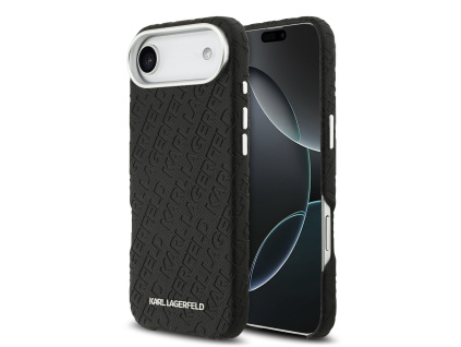 karl lagerfeld grained pu repeated logo magsafe zadni kryt pro iphone air black ie14514081