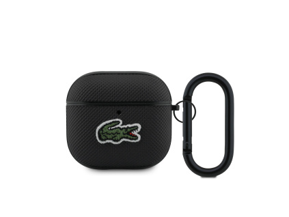 lacoste petit pique croc logo patch pouzdro pro airpods 4 black ie14280787