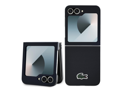 lacoste iconic petit pique woven logo magsafe zadni kryt pro samsung galaxy z flip 6 7 fe black ie14413298