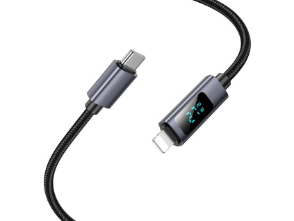 HOCO PD 27W nabíjecí datový kabel 1m s displejem USB-C / Lightning