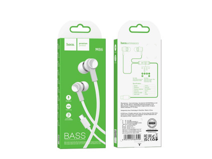 HOCO digitální sluchátka s mikrofonem USB-C