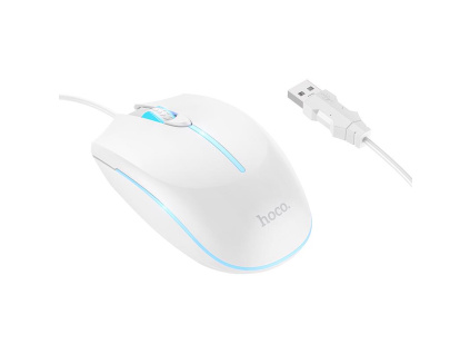HOCO herní svítící drátová myš 2400-DPI