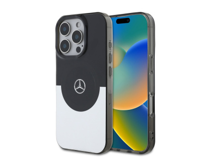 mercedes pc tpu double layer magsafe zadni kryt pro iphone 16 pro black silver ie13290661