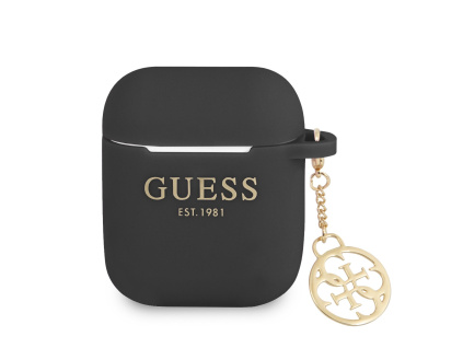 guess 4g charm silikonove pouzdro pro airpods 1 2 black ie5902409