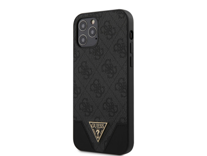 guess pu 4g triangle zadni kryt pro iphone 12 12 pro 6 1 grey ie3839933