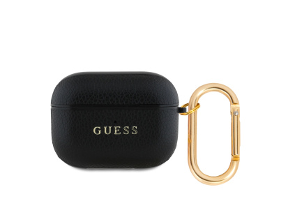 guess pu grained classic logo pouzdro pro airpods pro black ie13406209