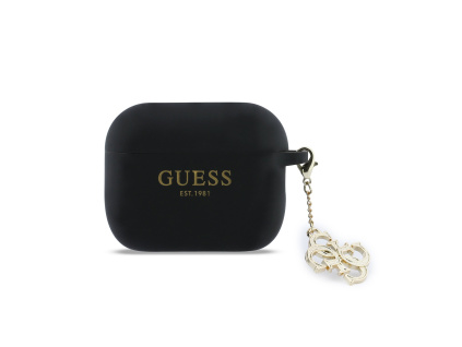 guess 4g charm silikonove pouzdro pro airpods pro 3 black ie14946569