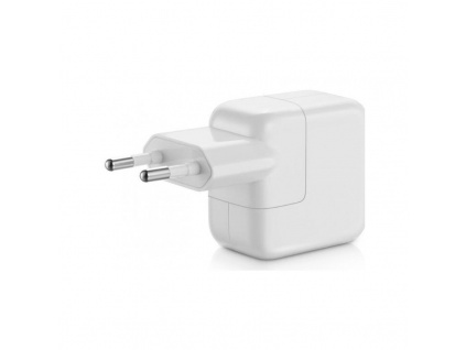 originalni nabijecka adapter 12w s eu zastrckou a usb konektorem pro apple iphone ipad ipod bila