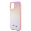 guess pu leather iridescent metal script zadni kryt pro iphone 15 pink image1 big ies12490416