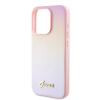 guess pu leather iridescent metal script zadni kryt pro iphone 15 pro pink 1 big ies12458863