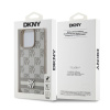 dkny pu leather checkered pattern and stripe zadni kryt pro iphone 12 12 pro beige image1 big ies12765650