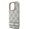 dkny pu leather checkered pattern and stripe zadni kryt pro iphone 12 12 pro beige image1 big ies12765648