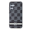 dkny pu leather checkered pattern and stripe zadni kryt pro samsung galaxy s24 black 1 big ies12862843